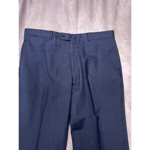 Tommy Hilfiger Dress Pants Mens 38x30 Navy Blue Excellent 100% Worsted Wool Flat